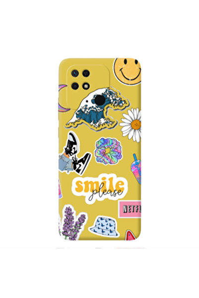 Other Xiaomi Redmi 10C Smile Moon Yellow Colored Silicone TPU Θήκη