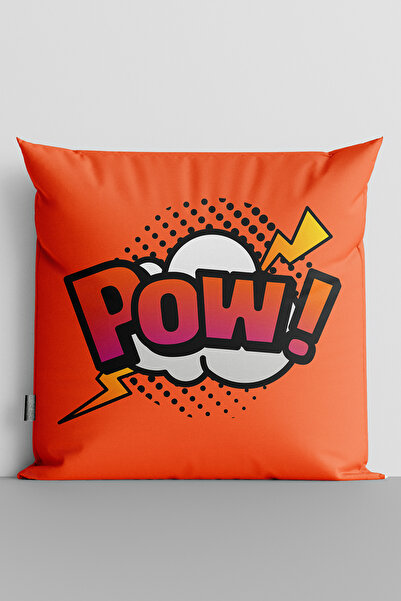 TicaretJet غطاء وسادة مطبوع رقميًا على الوجهين من Popart Wow مكتوب عليه-133