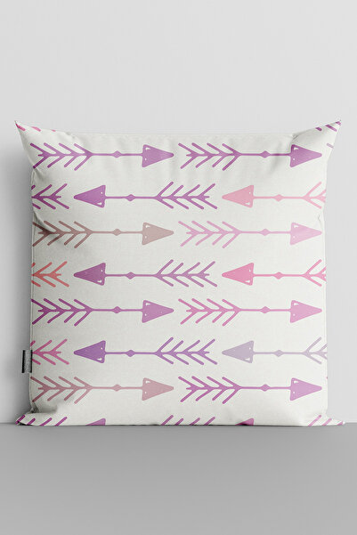 TicaretJet Colorful Arrows Double Sided Digital Printed Throw Pillow Cover