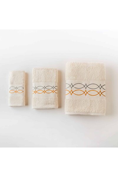 Orange Bed & Bath AVANTI | 100% Cotton Embroidered 3-Piece Towel Set