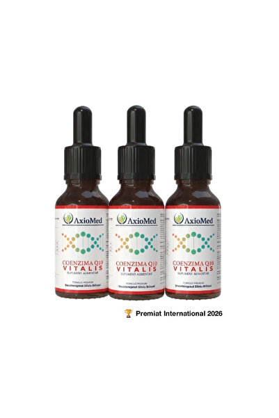AxioMed Coenzima Q10 Vitalis, picături cu coenzima Q10, 3 x 50 ml (150 ml)
