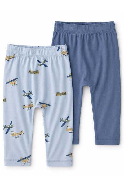 Carter's Carters Erkek Bebek Uçak Desenli Pantolon Seti 3-24 Ay MAVİ
