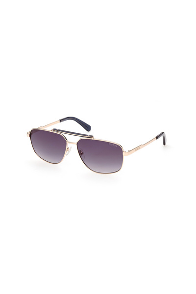 Guess Shiny Pale Gold Uv400 Metal Male Sunglasses