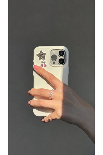 MonCheriAccessoire Pink Cherry Detailed Phone Charm
