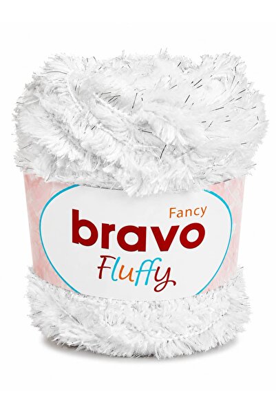 Bravo Fluffy Soft Plush Glitter Hand Knitting Yarn 100 Gr 100 Meters