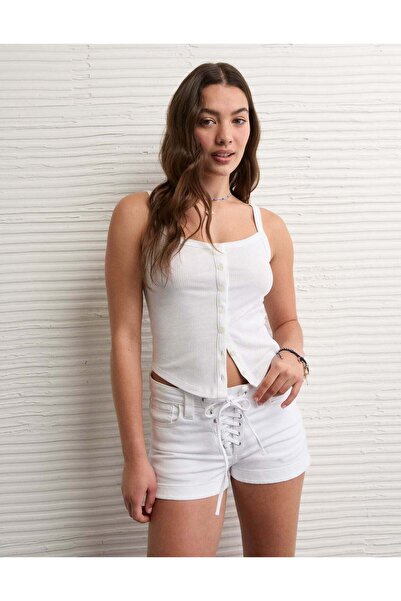 AMERICAN EAGLE قميص AE بدون أكمام بأزرار