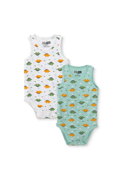 ebebek Hello Baby HelloBaby Erkek Bebek 2li Body Hayvan Baskılı Çıtçıtlı Bisi...