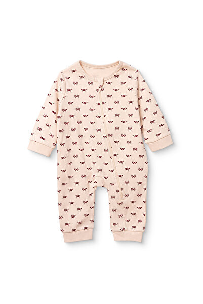 ebebek Hello Baby HelloBaby Kız Bebek Tulum Fiyonk Baskılı Fermuarlı Bisiklet...