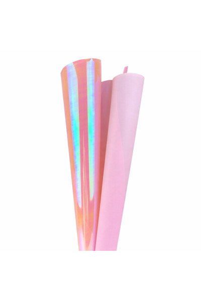 OEM Celofan pentru Flori Hologramă Roz Aprins 58x58 cm