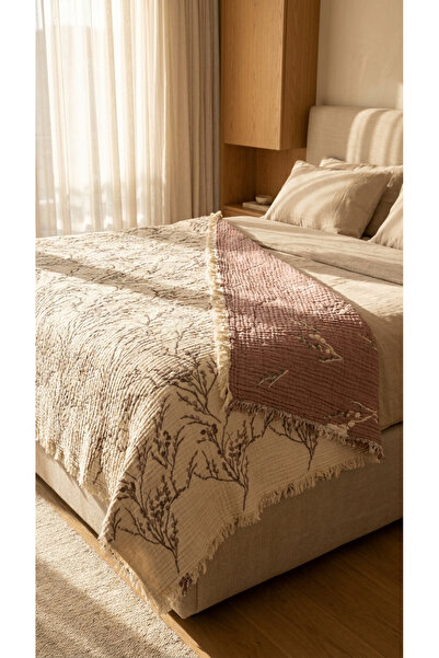 kesenegore 100% bumbac cu model floral, 8 straturi, husă de muselină, pătură ...