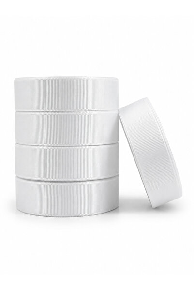 OEM Set de 5 Benzi Grosgrain Alb 2.5 cm
