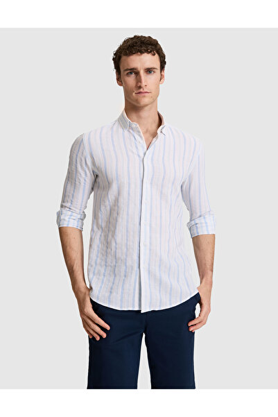 Pierre Cardin Blue Regular Fit Long Sleeve Shirt 50320885-Vr036