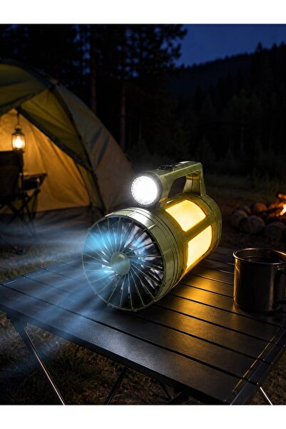 OEM Lanternă Camping LED cu Ventilator, Încărcare Solară și USB, Cap Rotativ ...