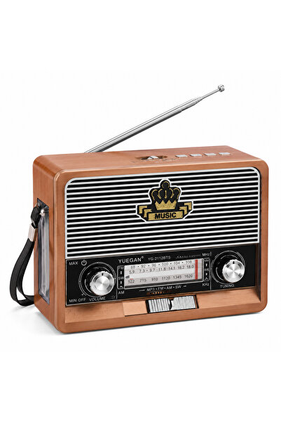 Yuegan Radio Portabil Retro Bluetooth YG-2112BTS, FM/AM/SW, USB, TF, AUX, Pan...