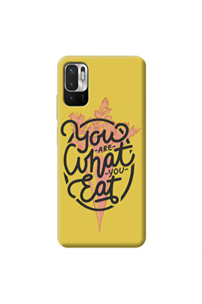 Other Xiaomi Redmi Note 10 Pro 5G You are What You Eat Yellow Colored Silicon...