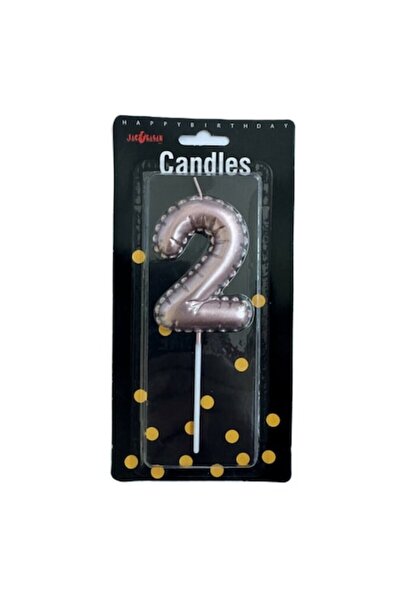 OEM Lumânare cifră pentru tort, 7cm, Rosegold