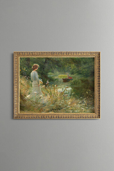 epiqart Durgun Su - Vintage Patterned Painting - Fine Model