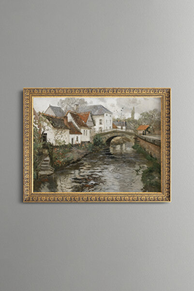 epiqart Village Scenery - Vintage Patterned Painting - Fine Model