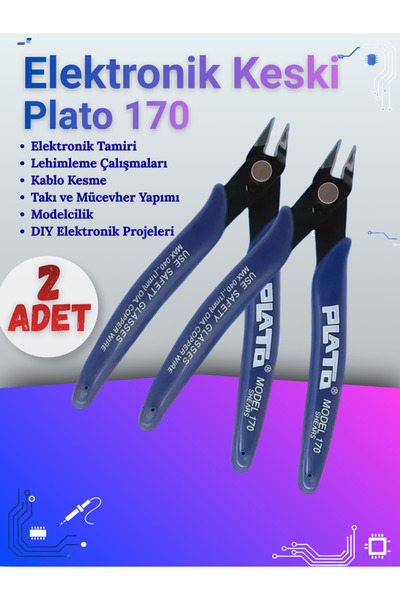 RoboPazar 2-adet Plato 170 Yan Keski (Elektronik Hassas Keski)