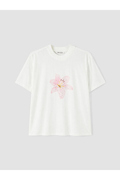 LC Waikiki Peak New Season Floral Printed 100% Cotton Women's T-Shirt