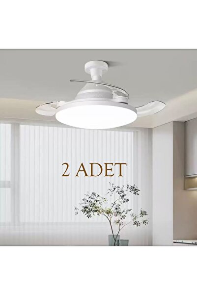 WİRKMARKT 2ADET Akıllı Tavan Vantilatörü(TAVAN DUYU HEDİYE) Katlanabilir Gizl...