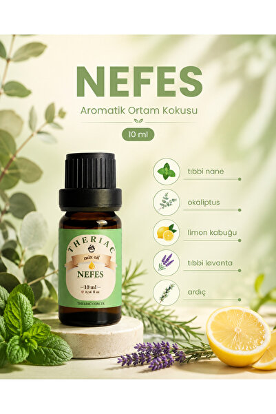 Nefes Aromatik Ortam Kokusu %100 Saf Uçucu Yağ Karışımı 10 ml