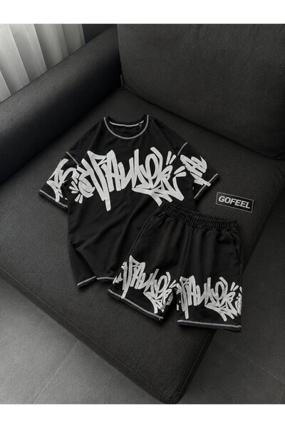 Gofeel Graffiti Tech Unisex Oversize Alt Üst Takım