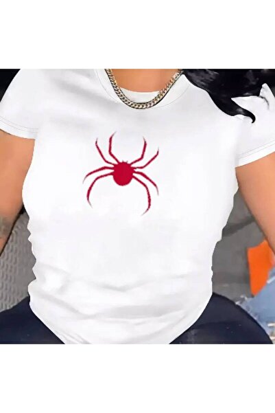 212Wear تي شيرت نسائي كاجوال بأكمام قصيرة، قطعة واحدة، 100% قطن ثقيل - ياقة د...