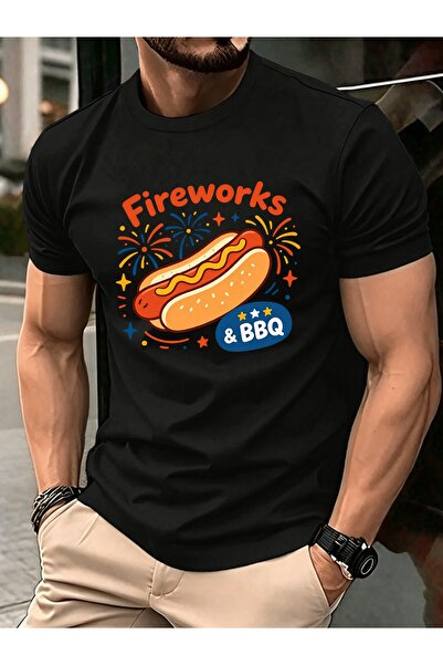 12 Teknoloji Men Women Casual Short Sleeve T-Shirt Cute Cartoon Hot Dog Musta...