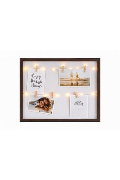 OEM Ramă foto decorativă cu LED și cleme, pentru fotografii, panou de amintir...