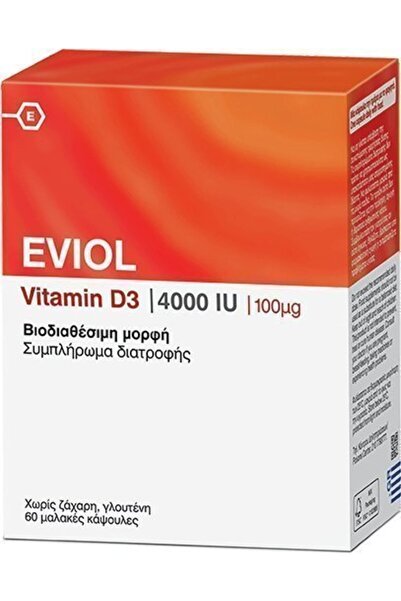 EVIOL Vitamin D3 4000IU 60 Μαλακες Καψουλες