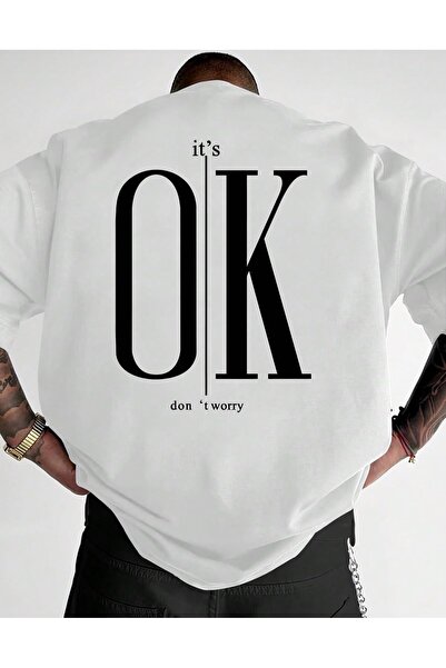 Vordevia It's Ok Printed Cotton Oversize T-Shirt