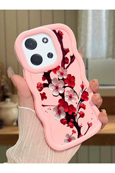 Hontinga Poco C85 Uyumlu Kılıf kamera koruyucu Pembe Silikon Couple Telefon K...