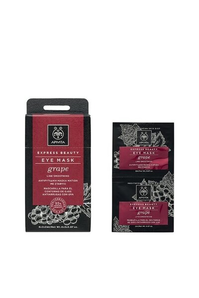 Apivita Express Beauty, Αντιρυτιδική Μάσκα Ματιών με Σταφύλι 2x2ml