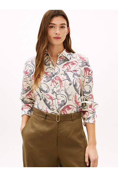Tommy Hilfiger ESS LINEN ROUND HEM LS SHIRT