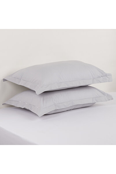 Cottage 200 TC Percale Pillow case 2pc 50x75cm Grey