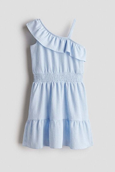 H&M Flounce-trimmed one-shoulder dress