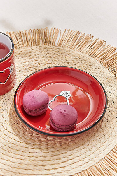 Paşabahçe Hisli Şeyler Heart Plate Red, 1 Piece