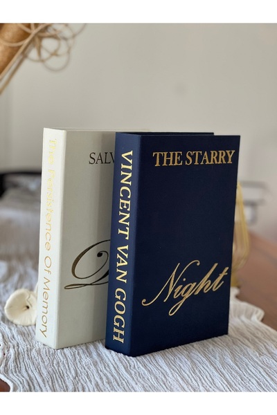 Velzade Home Kumaş Dekoratif Kitap Kutusu Seti 2'li - DAL & NGH - Gizli Sakla...
