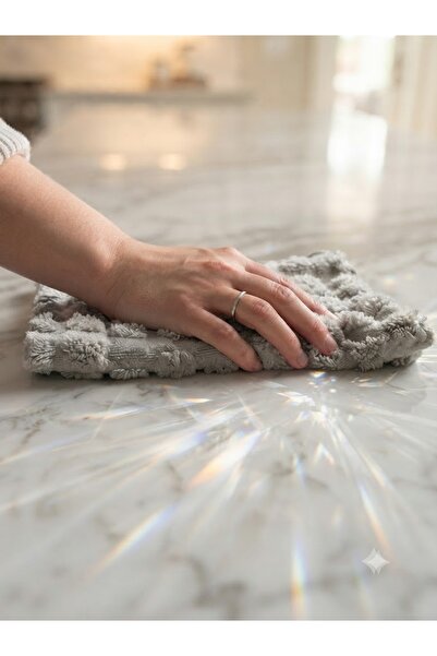 Kardelen 3Pcs Microfiber Soft Textured Cleaning Cloth 30*30 cm Kitchen Cloth Stain Resistant No Smell