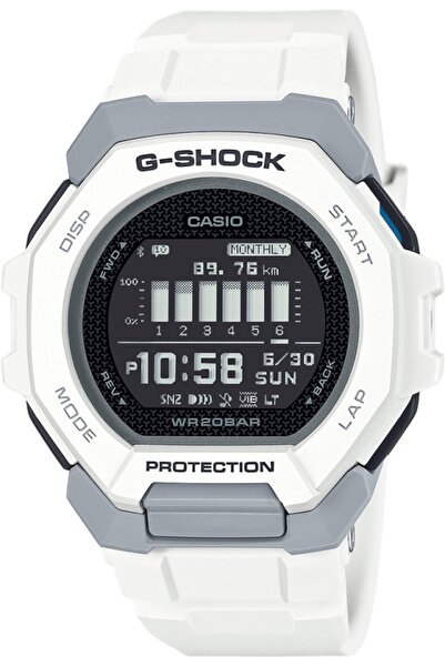 G-SHOCK Ceas sport alb pentru bărbați GBD-300-7ER, rezistent la șocuri