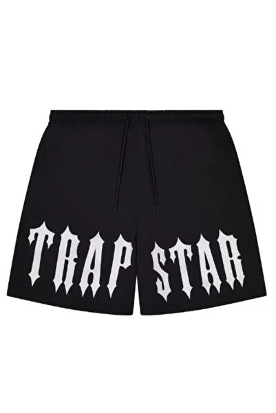 COZYWEAR Trap Star Printed Black Shorts