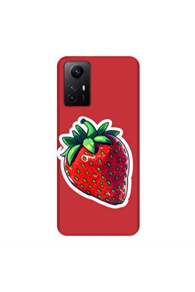 Other Xiaomi Redmi Note 12s strawberry Red Colored Silicone TPU Θήκη