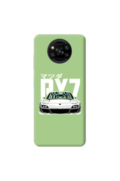 Other Xiaomi Poco X3 Pro Car Rx7 Light Green Colored Silicone TPU Θήκη