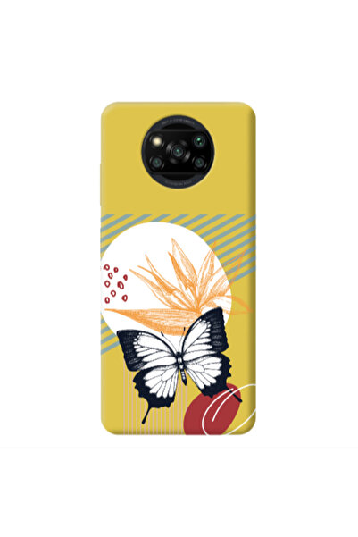 Other Xiaomi Poco X3 /X3 Pro Butterfly Lines Yellow Colored Silicone TPU Θήκη