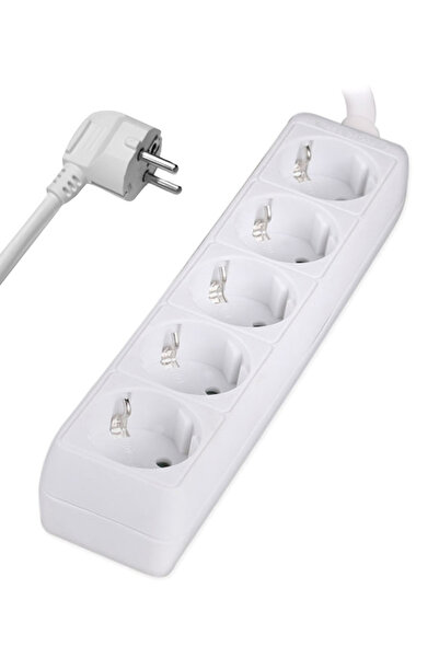 POWERTECH πολύπριζο PT-871, 5x schuko, 16A, 3m, λευκό