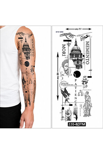 medink tattoo 2 Hafta kalıcı Tam Kol Kaplama Geçici Dövme Sticker Tattoo
