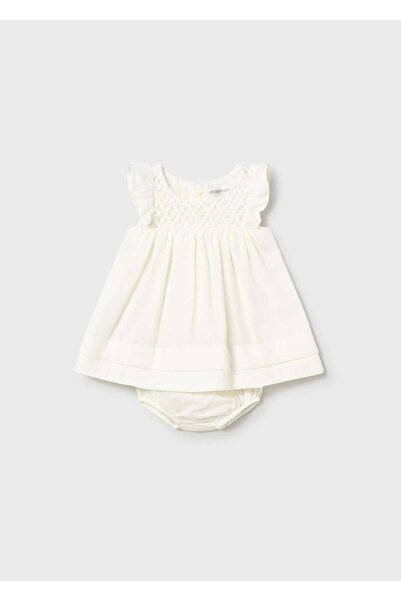MAYORAL Newborn Baby Girl Dress Cream