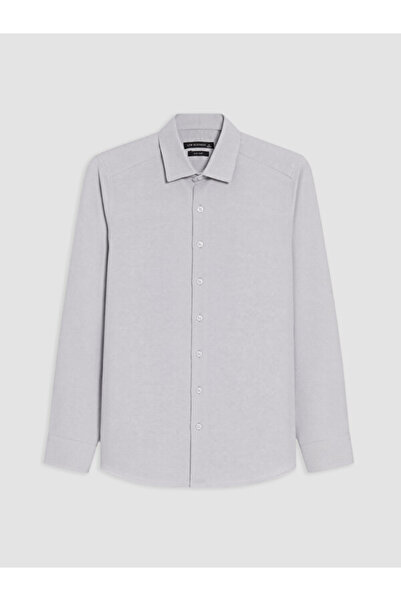 LC Waikiki Rmz Gi̇yi̇m Farkiyla Slim Fit Dobby Men's Shirt