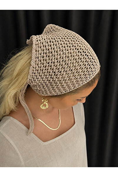moimaaksesuar Women's Hand-Knitted Tie-Back Hair Bandana – Summer Bohemian St...